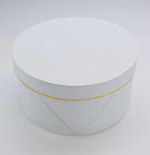 Round Biodegradable Luxury Paper Gift Box Custom Color For Marble Rose