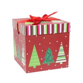贅沢なボール紙の正方形のクリスマスの装飾包装箱の注文のロゴの印刷